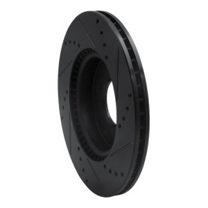 Hyundai Ioniq Brake Rotor (1) - Front Left - R1 Concepts - Drilled & Slotted - Black - `17-`22